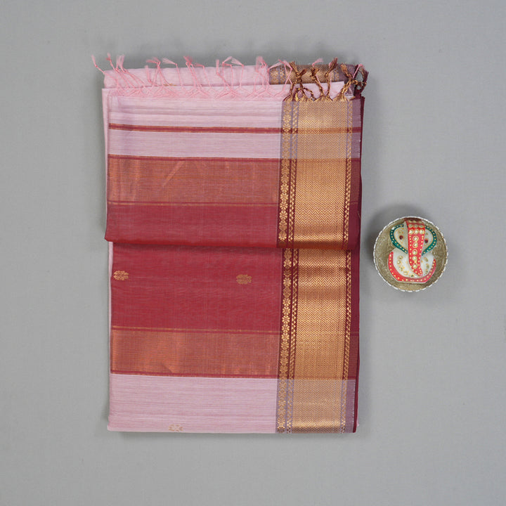 Hayagrivas Maroon Maheswari Cotton Saree KSBE125C4-29