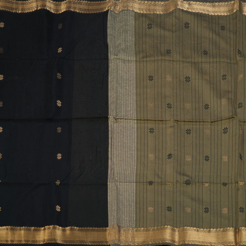 Hayagrivas Black Maheswari Cotton Saree KSBE125C4-38