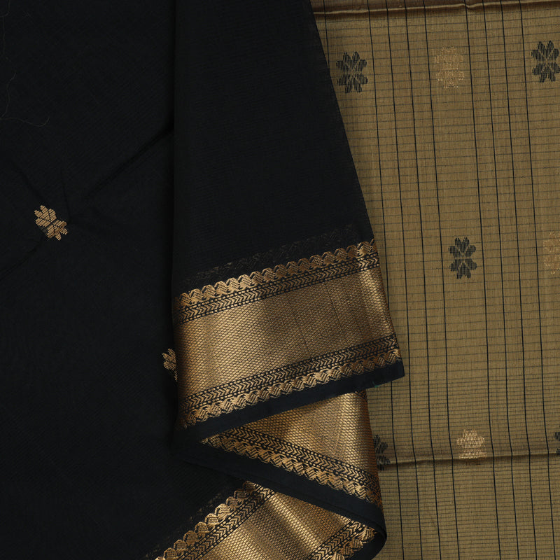 Hayagrivas Black Maheswari Cotton Saree KSBE125C4-38