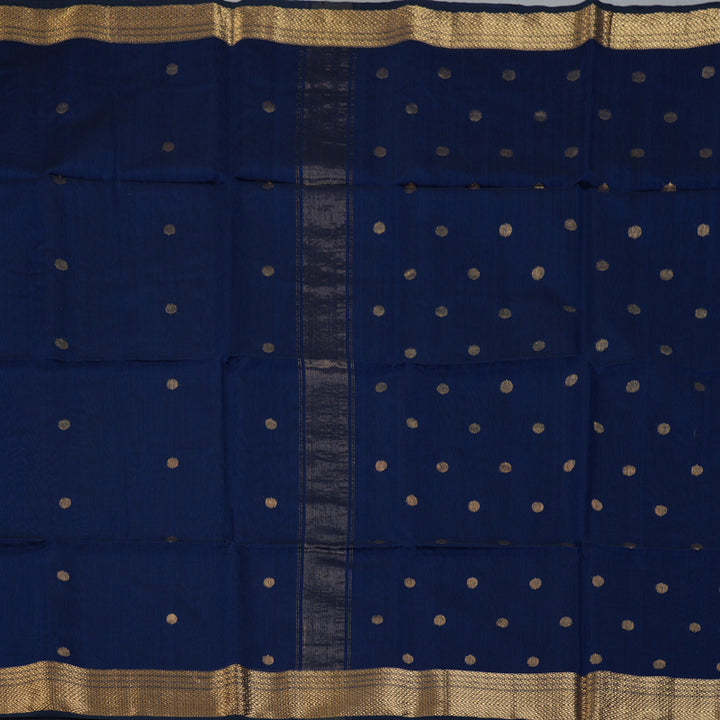 Hayagrivas Dark Blue Maheswari Cotton Saree KSBE125C4-8