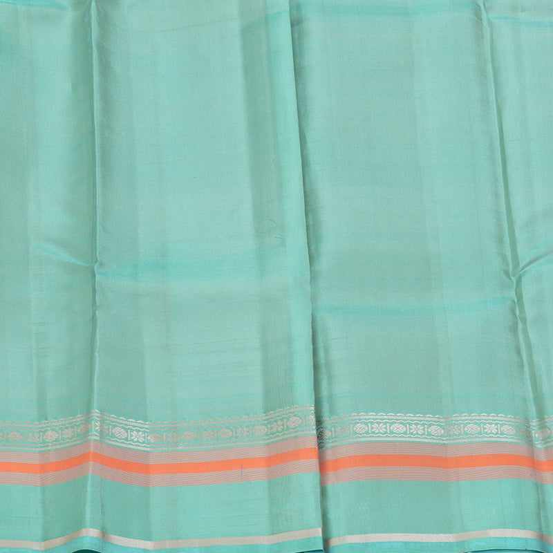 Hayagrivas Handloom Rose Pink Kanjivaram Silk Saree with Pastel Teal Border KSBE126C2-14