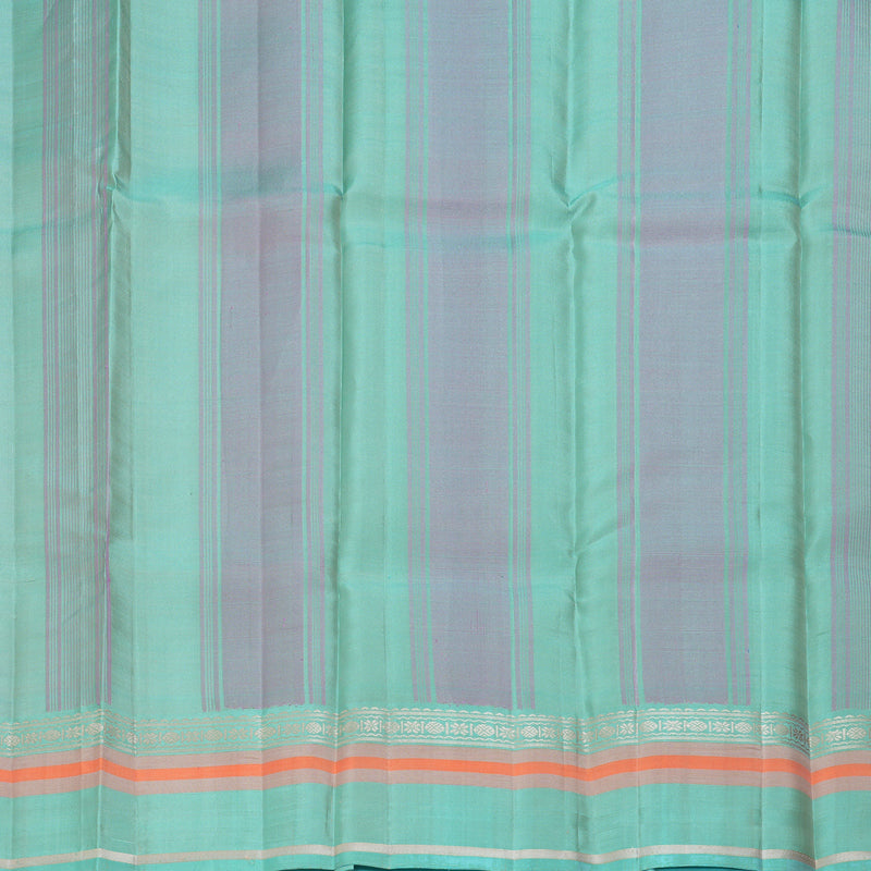Hayagrivas Handloom Rose Pink Kanjivaram Silk Saree with Pastel Teal Border KSBE126C2-14