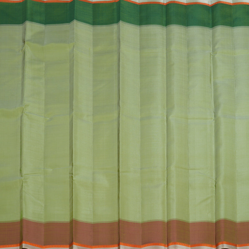 Hayagrivas Handloom Light Green Kanjivaram Silk Saree with Ganga Jamuna Border KSBE126C2-5
