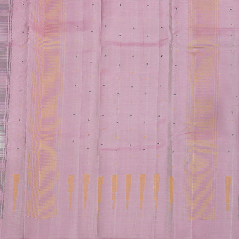 Hayagrivas Handloom Cream Kanjivaram Silk Saree with Lavendar Border KSBE126C5-1