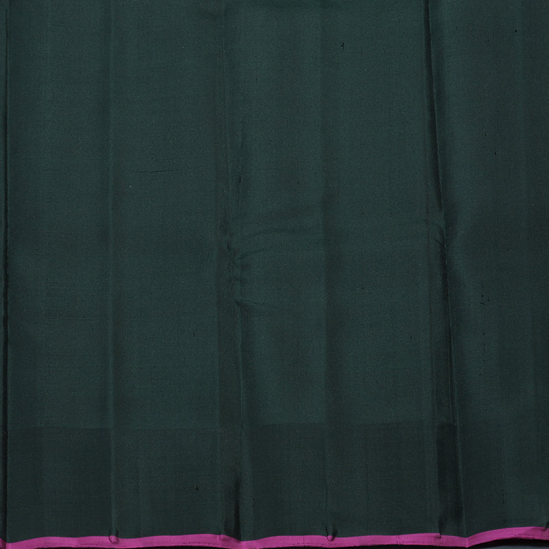 Hayagrivas Handloom Elephant Grey Kanjivaram Silk Saree with Karum Pachai Border KSBE126C6-1