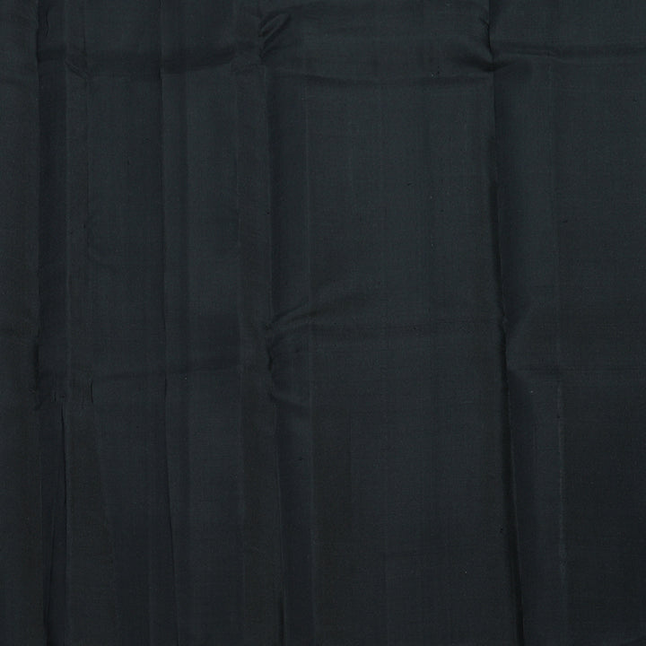 Hayagrivas Handloom Powder Green Kanjivaram Silk Saree with Black Border KSBE126C7-1