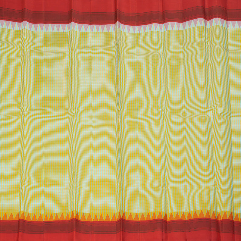 Hayagrivas Handloom Yellow & Sky Blue Checks Kanjivaram Silk Saree KSBE126C7-4