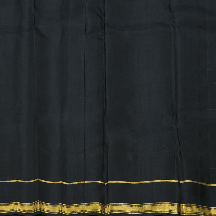 Hayagrivas Handloom Yellow & Black (Zasa Zasa Kattam) Kanjivaram Silk Saree KSBE126C9-3