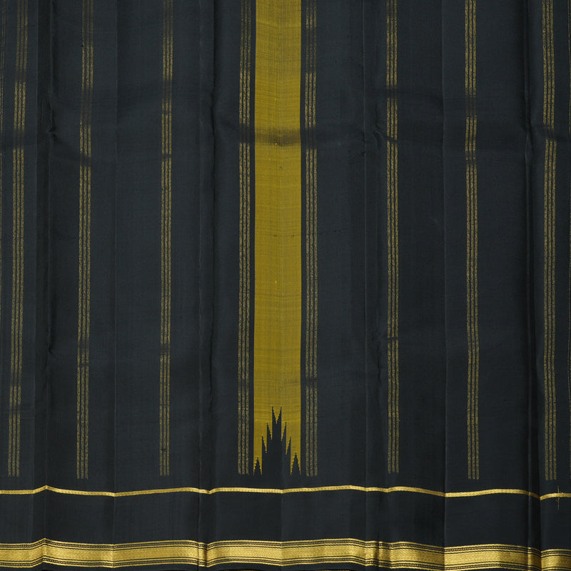Hayagrivas Handloom Yellow & Black (Zasa Zasa Kattam) Kanjivaram Silk Saree KSBE126C9-3