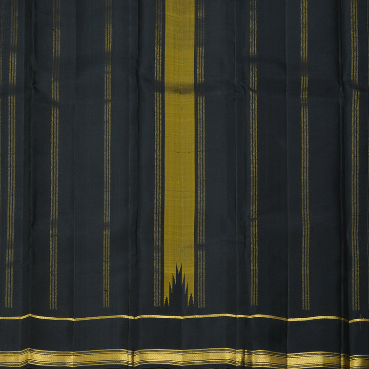 Hayagrivas Handloom Yellow & Black (Zasa Zasa Kattam) Kanjivaram Silk Saree KSBE126C9-3