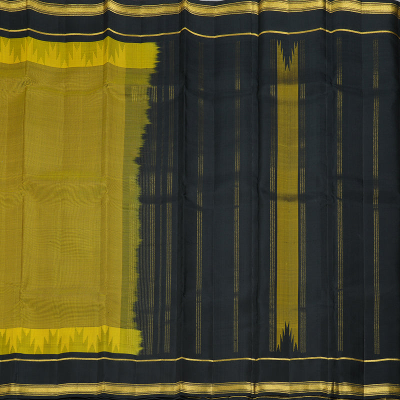 Hayagrivas Handloom Yellow & Black (Zasa Zasa Kattam) Kanjivaram Silk Saree KSBE126C9-3