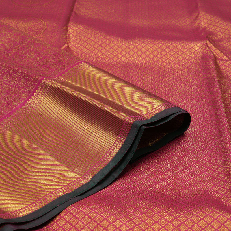 Hayagrivas Handloom Pink Kanjivaram Silk Saree KSBE127C10-13