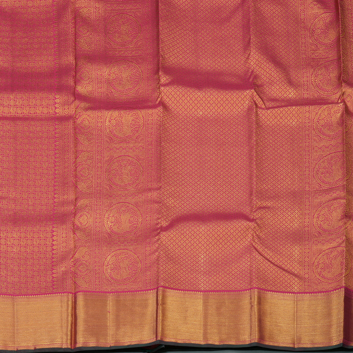 Hayagrivas Handloom Pink Kanjivaram Silk Saree KSBE127C10-13
