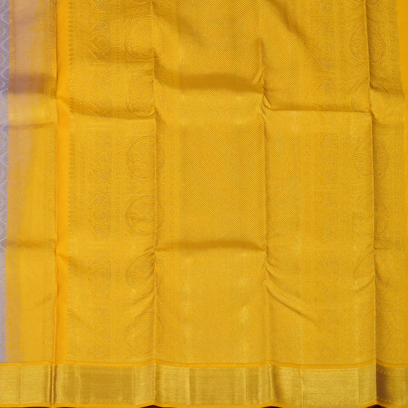 Hayagrivas Handloom Lilac Kanjivaram Silk Saree with Yellow Border KSBE127C10-15