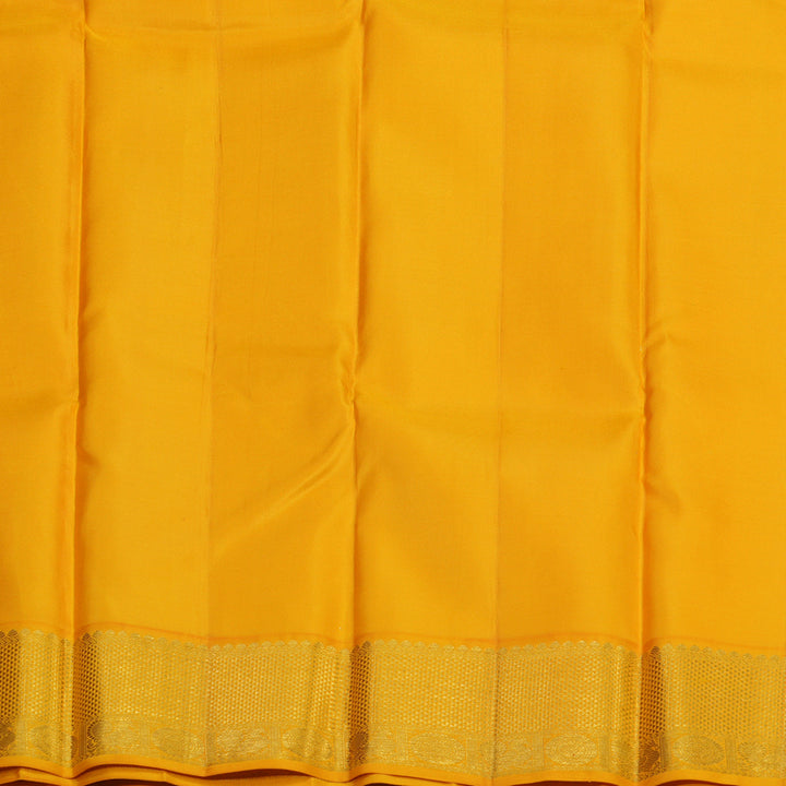 Hayagrivas Handloom Dark Green Kanjivaram Silk Saree with Yellow Border KSBE127C12-3
