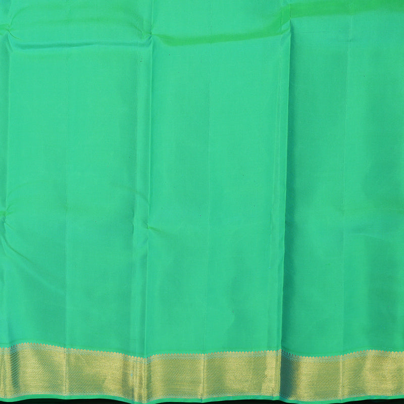 Hayagrivas Handloom MS Blue Kanjivaram Silk Saree with Aqua Green Border KSBE127C5-6