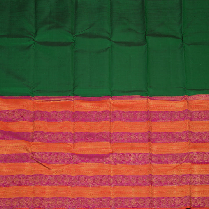 Hayagrivas Handloom Bottle Green Kanjivaram Silk Saree KSBE127C7-4