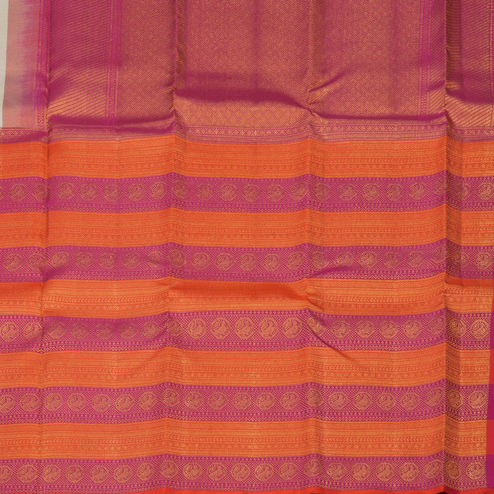Hayagrivas Handloom Beige Kanjivaram Silk Saree KSBE127C7-5