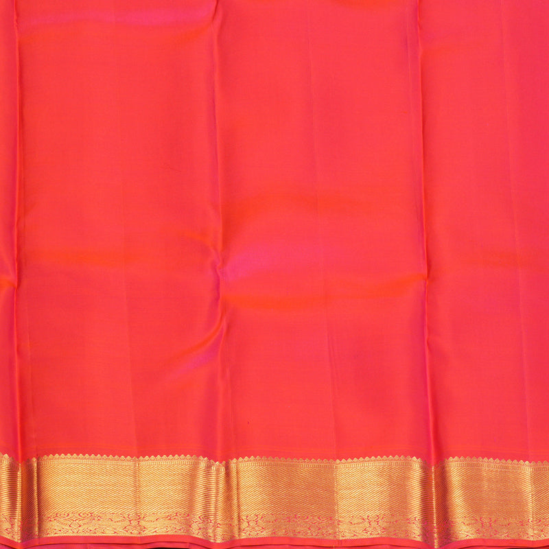 Hayagrivas Handloom Purple Kanjivaram Silk Saree with Orangish-Pink Border KSBE127C9-6