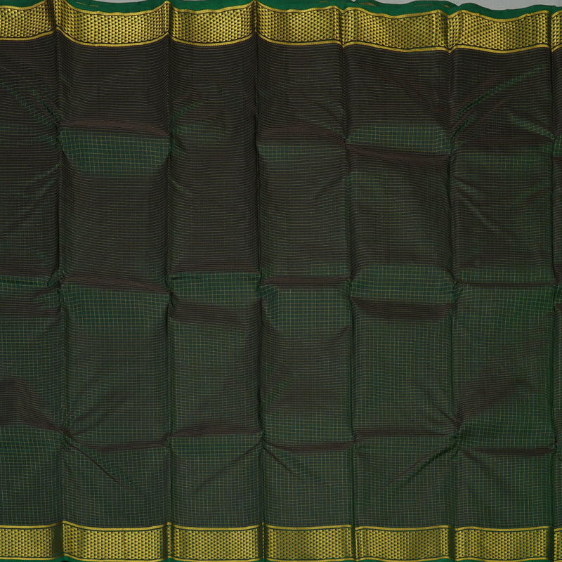 Hayagrivas Handloom Bottle Green Kanjivaram Silk Saree KSBE12I1-1