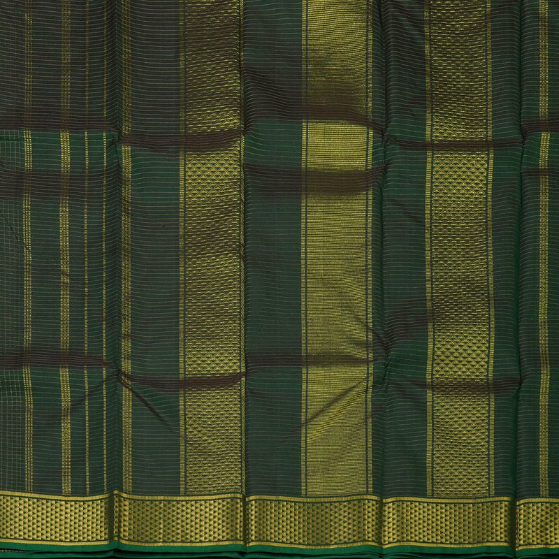 Hayagrivas Handloom Bottle Green Kanjivaram Silk Saree KSBE12I1-1