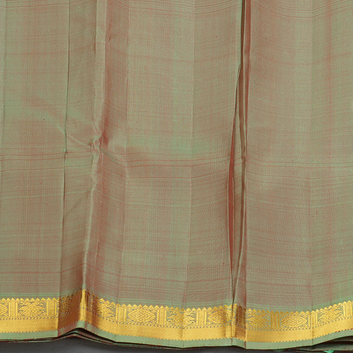Hayagrivas Handloom Red Kanjivaram Silk Saree with Mild Manthalir Border KSBE135C10-1