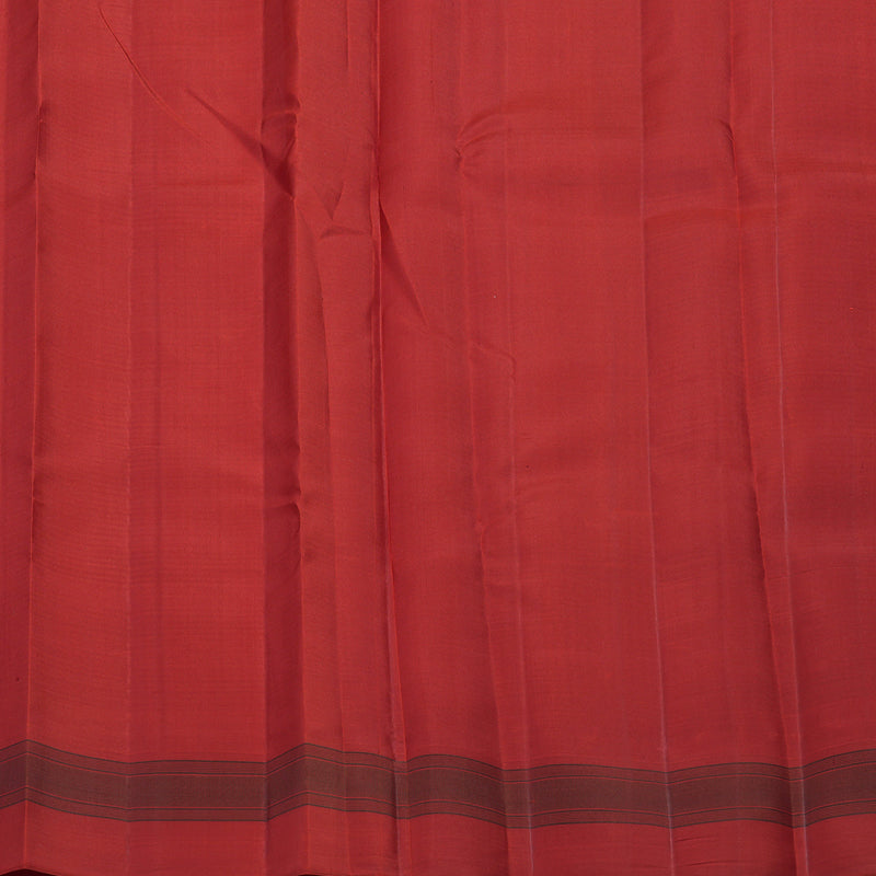 Hayagrivas Handloom White & Yellow Checks Kanjivaram Silk Saree with Crimson Red Border KSBE135C16-2