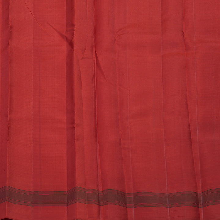 Hayagrivas Handloom White & Yellow Checks Kanjivaram Silk Saree with Crimson Red Border KSBE135C16-2