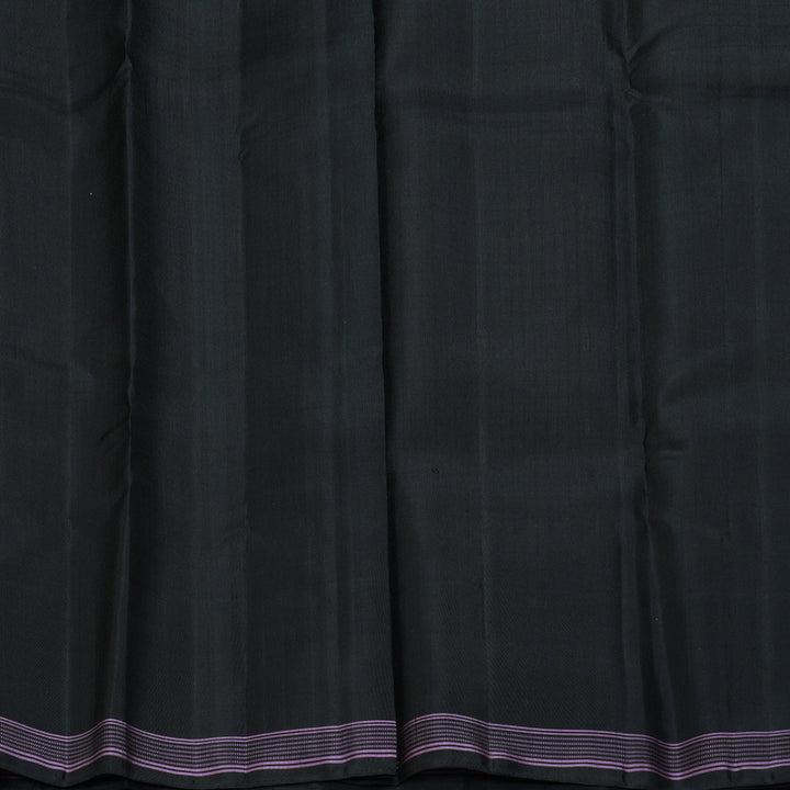 Hayagrivas Handloom Pale Yellow Kanjivaram Silk Saree with Black Border KSBE135C16-3