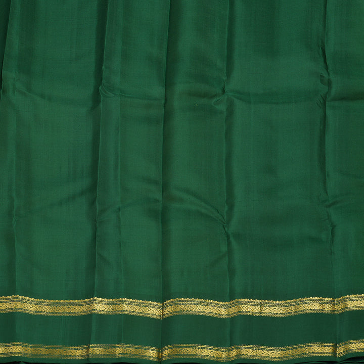 Hayagrivas Handloom Mustard Yellow Kanjivaram Silk Saree with Ganga Jamuna Border KSBE135C17-2