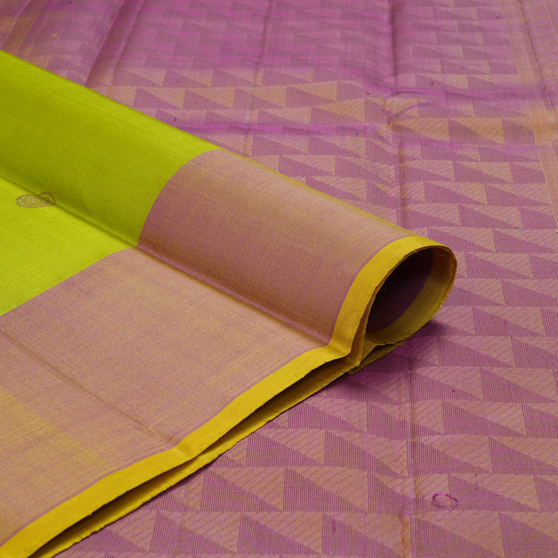 Hayagrivas Handloom Lime Green Kanjivaram Silk Saree KSBE135C3-6