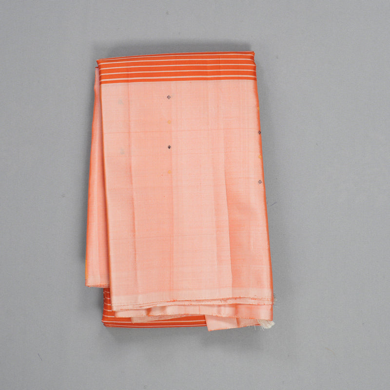 Hayagrivas Handloom Rust Orange Kanjivaram Silk Saree with Peach Orange Border KSBE135C4-1