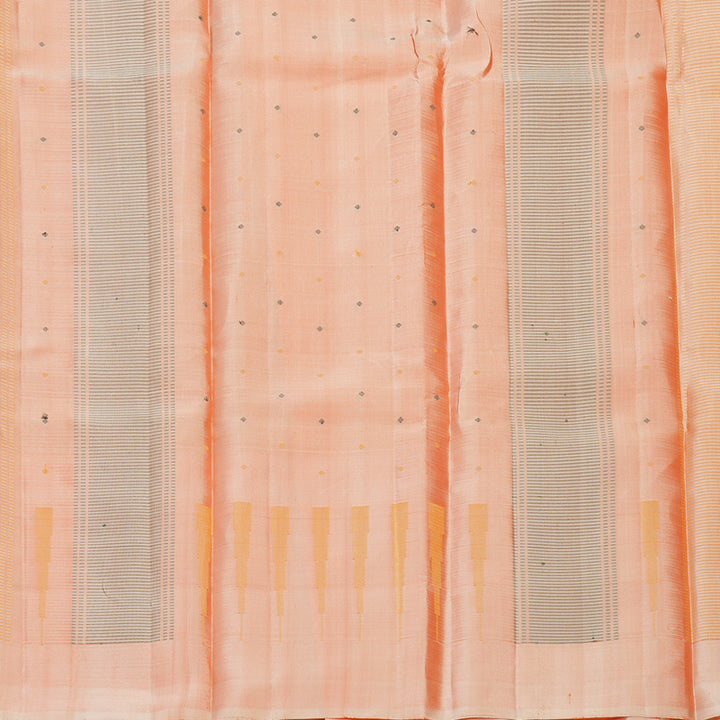 Hayagrivas Handloom Rust Orange Kanjivaram Silk Saree with Peach Orange Border KSBE135C4-1