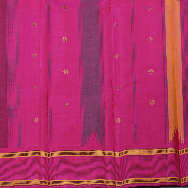 Hayagrivas Handloom Bottle Green Kanjivaram Silk Saree with Ganga Jamuna Border KSBE135C6-3