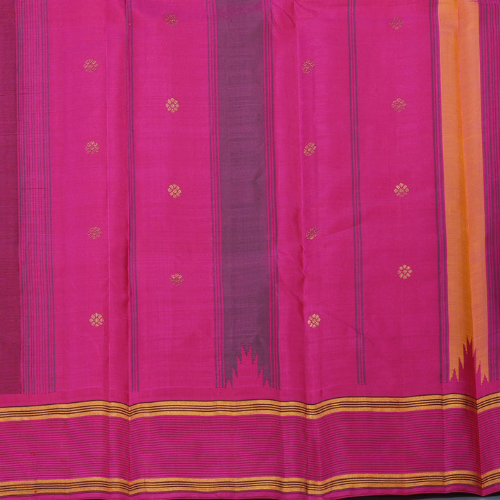 Hayagrivas Handloom Bottle Green Kanjivaram Silk Saree with Ganga Jamuna Border KSBE135C6-3