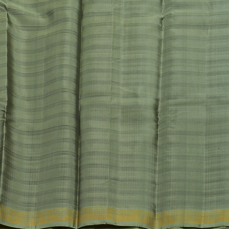 Hayagrivas Handloom Deep Violet Kanjivaram Silk Saree with Sage Green Border KSBE135C8-1