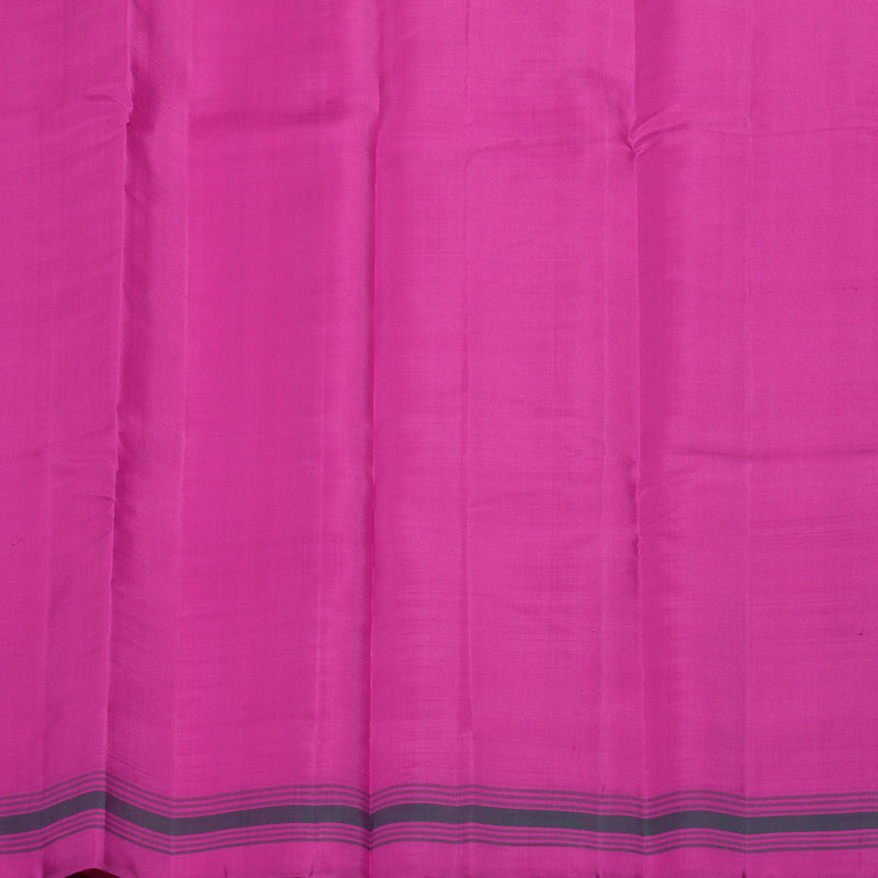 Hayagrivas Handloom Turmeric Yellow Kanjivaram Silk Saree with Pink Border KSBE135C8-2