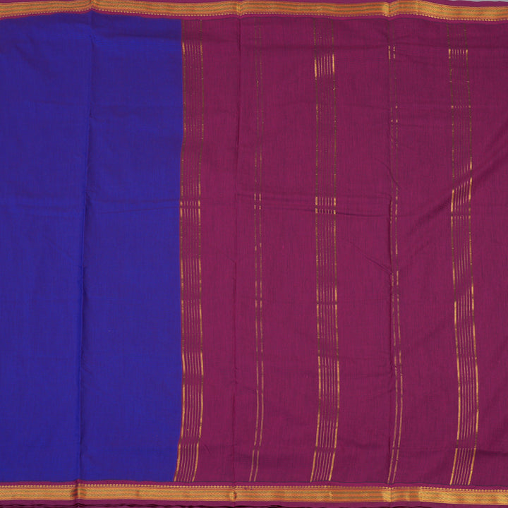 Hayagrivas Blue Ten Yards Semi Silk Saree KSBE136C4-3
