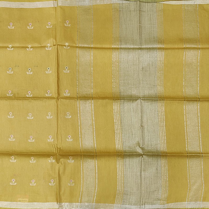 Hayagrivas Pale Yellow Fancy Cotton Saree KSBE142C4-6