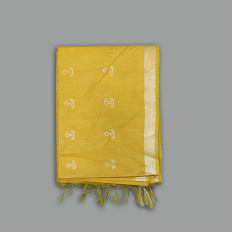 Hayagrivas Pale Yellow Fancy Cotton Saree KSBE142C4-6