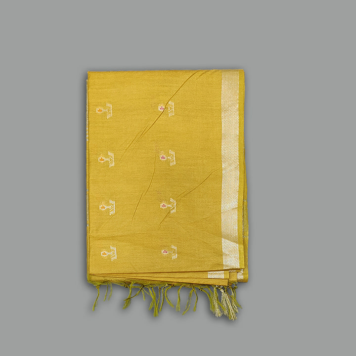 Hayagrivas Pale Yellow Fancy Cotton Saree KSBE142C4-6