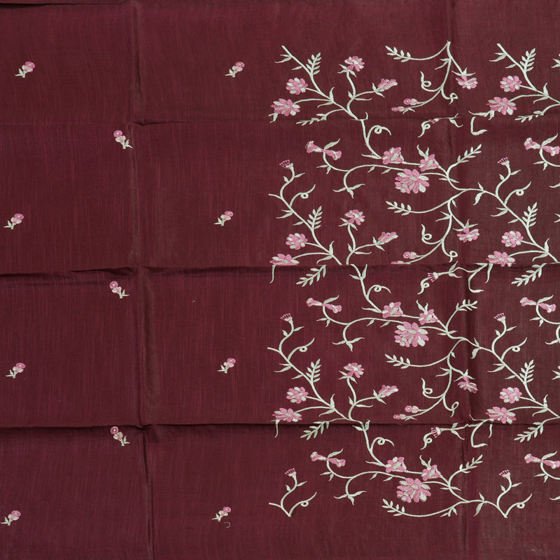Hayagrivas Maroon Fancy Cotton Saree KSBE142C6-3