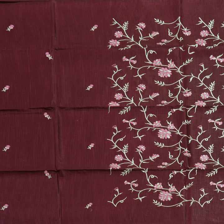 Hayagrivas Maroon Fancy Cotton Saree KSBE142C6-3