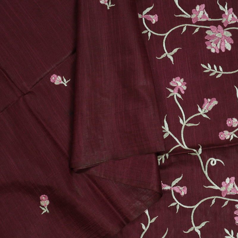Hayagrivas Maroon Fancy Cotton Saree KSBE142C6-3