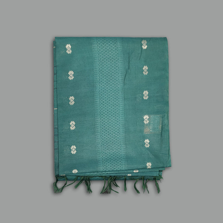 Hayagrivas Teal Green Fancy Cotton Saree KSBE143C1-10