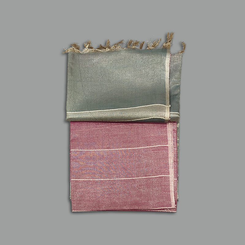 Hayagrivas Rosewood Pink Fancy Tissue Saree KSBE143C3-4