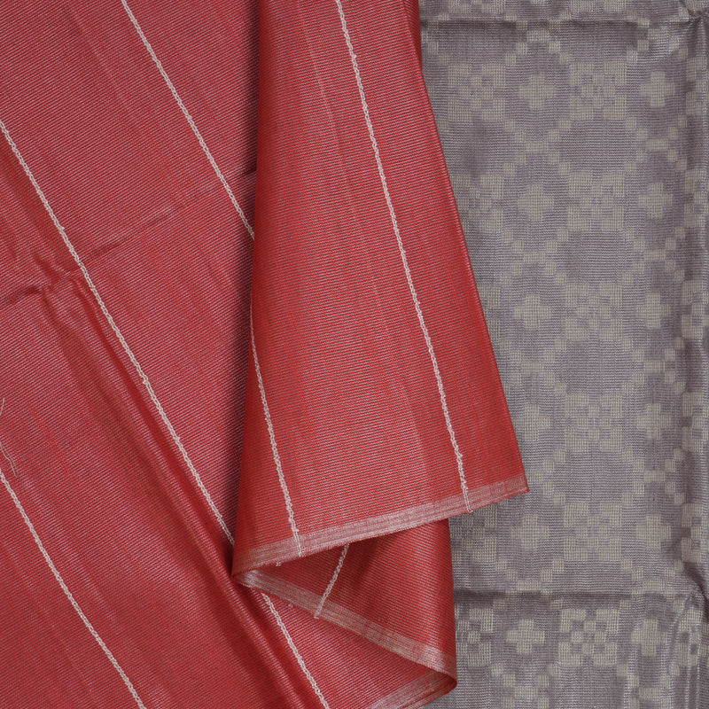 Hayagrivas Red Fancy Cotton Saree KSBE143C3-6