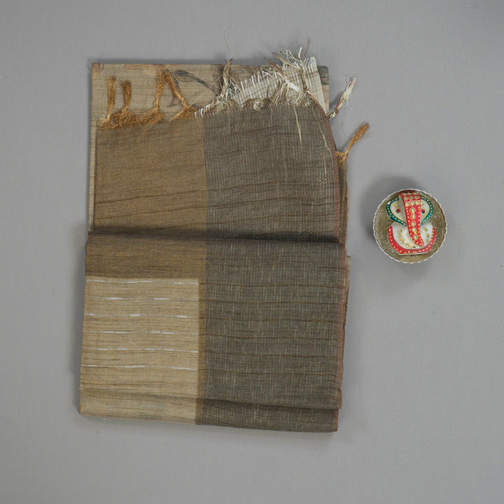 Hayagrivas Beige Fancy Cotton Saree KSBE143C4-2