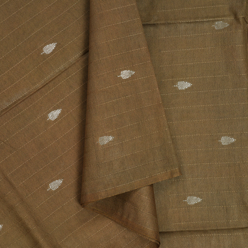 Hayagrivas Khaki Brown Fancy Cotton Saree KSBE145C3-2