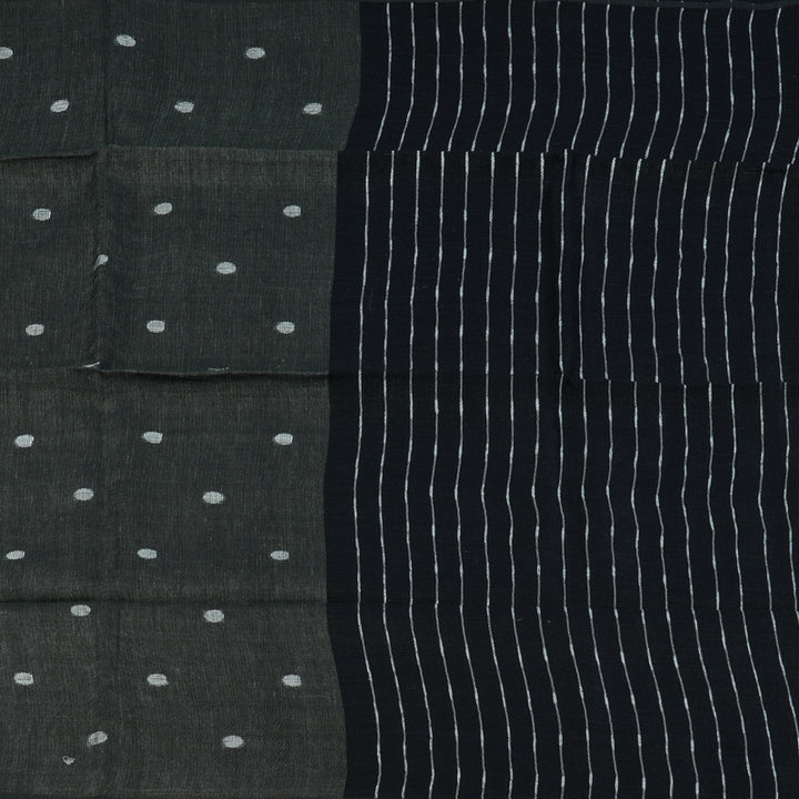 Hayagrivas Elephant Grey Handloom Linen Saree KSBE147C1-4